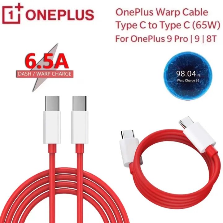 Original Oneplus Warp Charge Type C To Type C PD Cable 65W 6 5A Dash