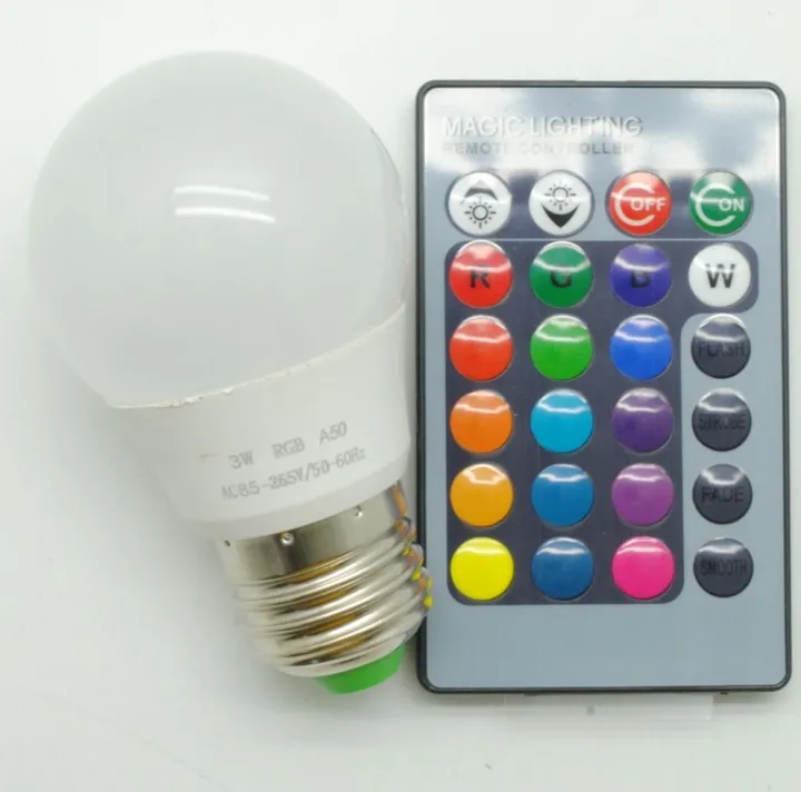 Bohlam Led Rgb Remote Warna Warni Watt Bohlam Rgb Remote Lazada