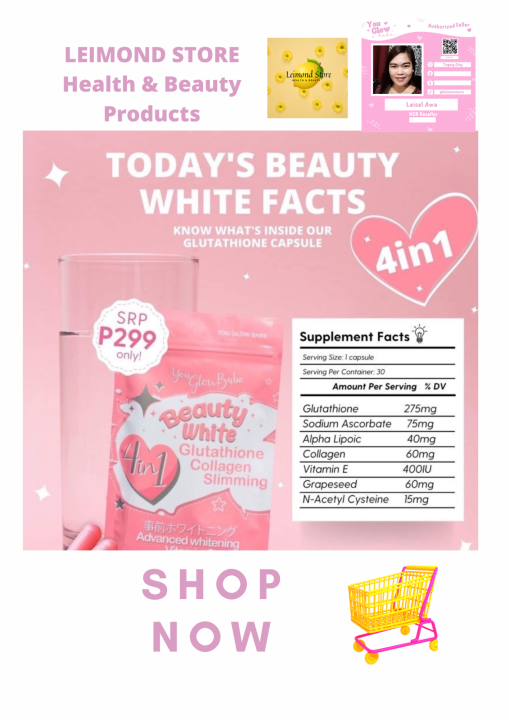 You Glow Babe Beauty White Glutathione Collagen Slimming Capsule