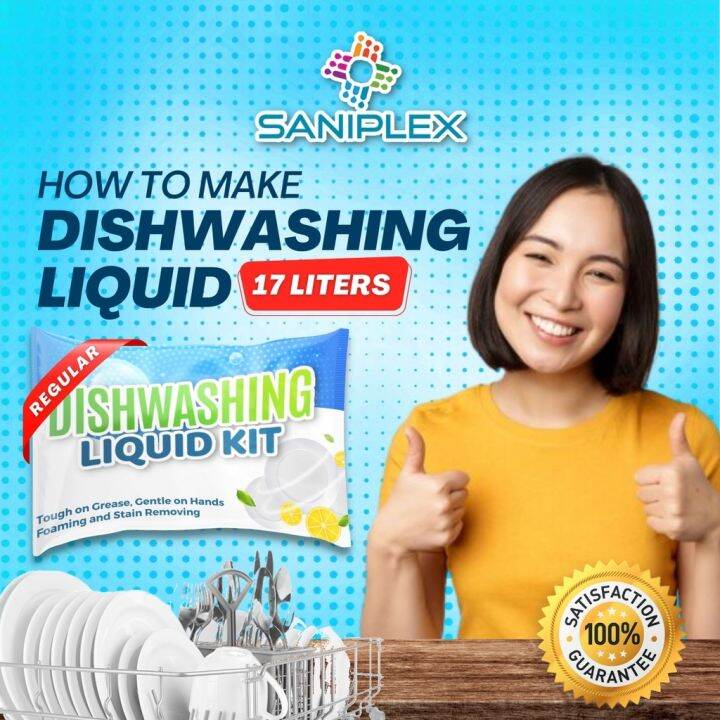 Saniplex Regular DIY Dishwashing Liquid Kit 17 18 Liters Yield Complete