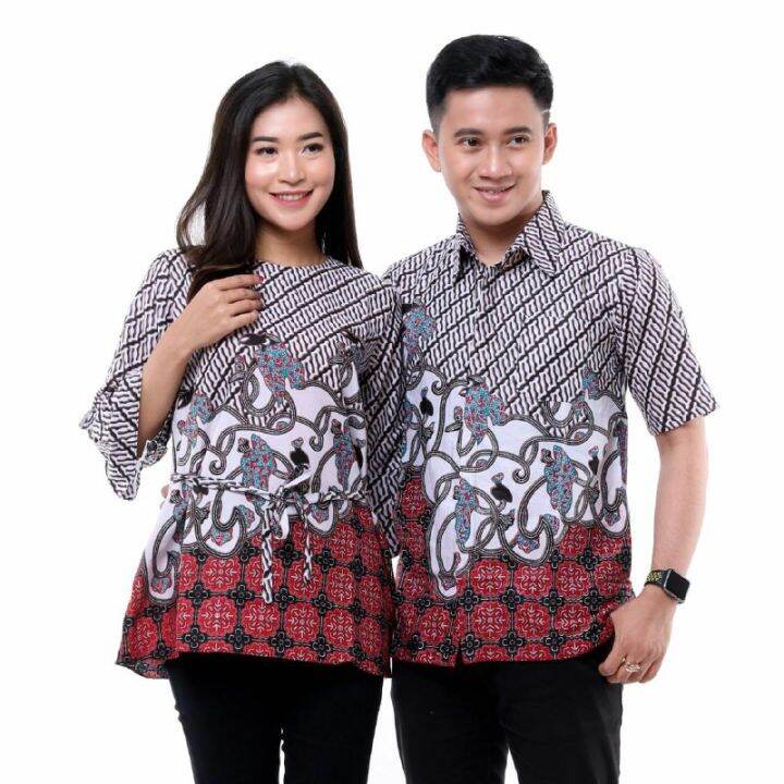 Batik Couple Dress Batik Couple MOrena Merah Ready Seragam Lazada