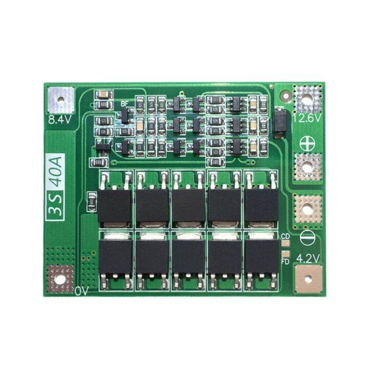 3S 40A Li Ion Lithium Battery Charger Protection Board PCB BMS For