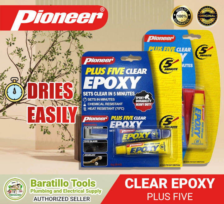 PIONEER Plus Five Clear Epoxy Tube A B 6g 15g Lazada PH