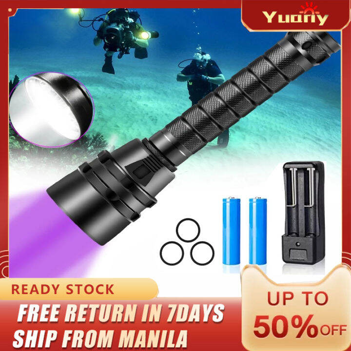 Cod Lm Xml L Ledunderwater Diving Flashlight With Battery