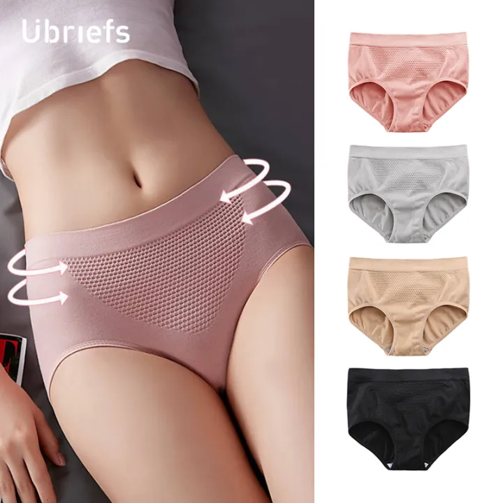 Ubriefs Pcs High Stretch Panties For Women Middle Waist Plus Size