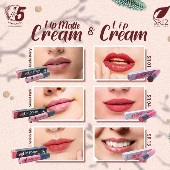 Lip Cream Sr Nude Ringan Di Bibir Mengandung Vit E Untuk