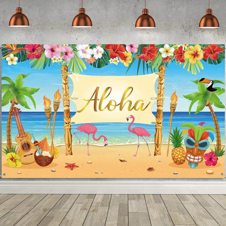 Hawaiian Aloha Party Decoration Summer Luau Birthday Musical Beach