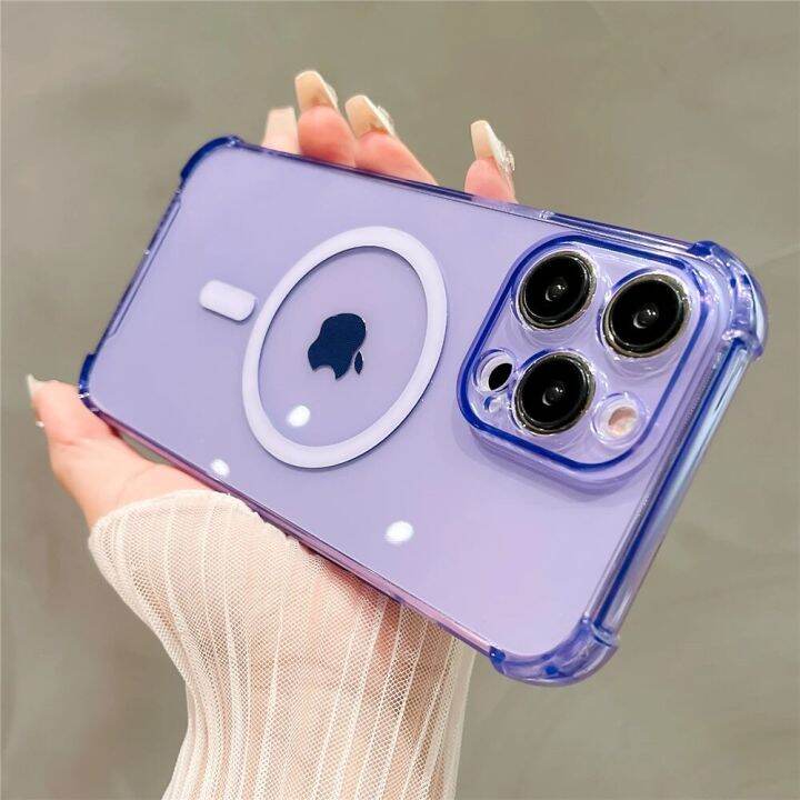 Hoce Fashion Transparent Soft Silicone Magnetic Phone Cases For Iphone