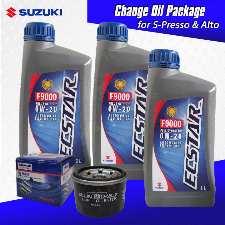 Suzuki Genuine Ecstar 0W 20 Oil Change Package For Suzuki S Presso