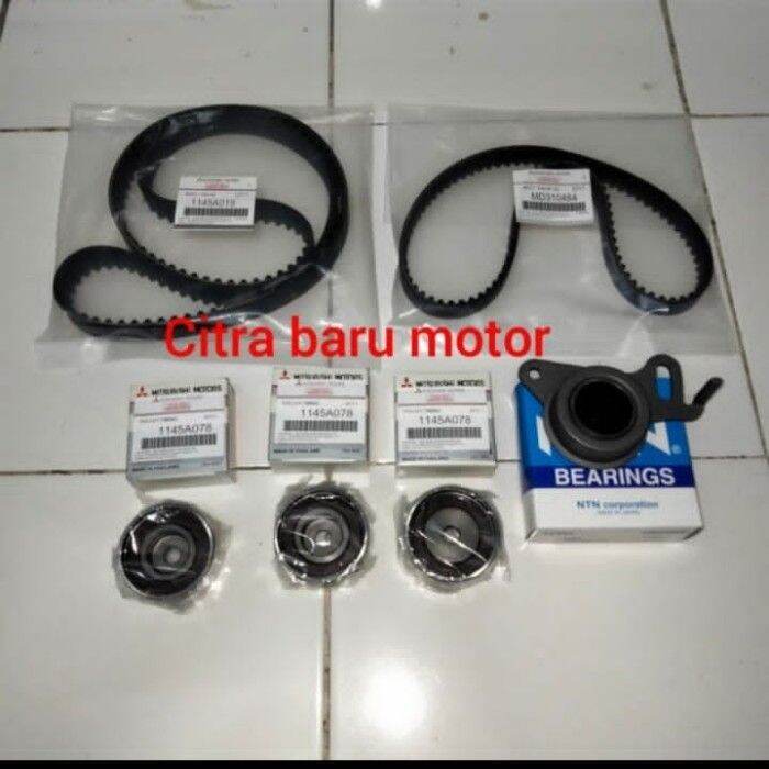 Teming Timing Belt Set Dengan Tensioner Triton Gls Cc Pajero Sport