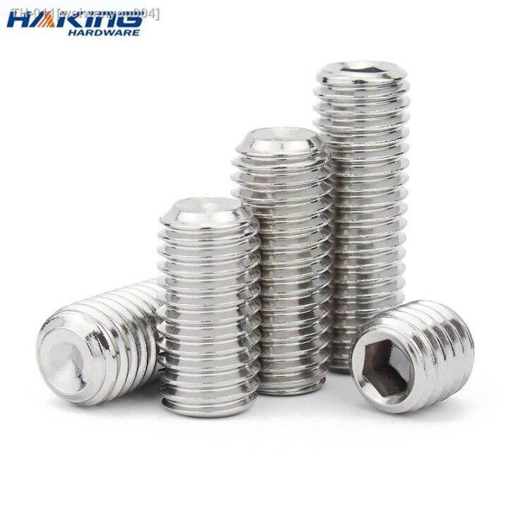 10 Pcs Lot Hex Socket Set Screw Cup Point Stainless Steel M2 M3 M4 M5