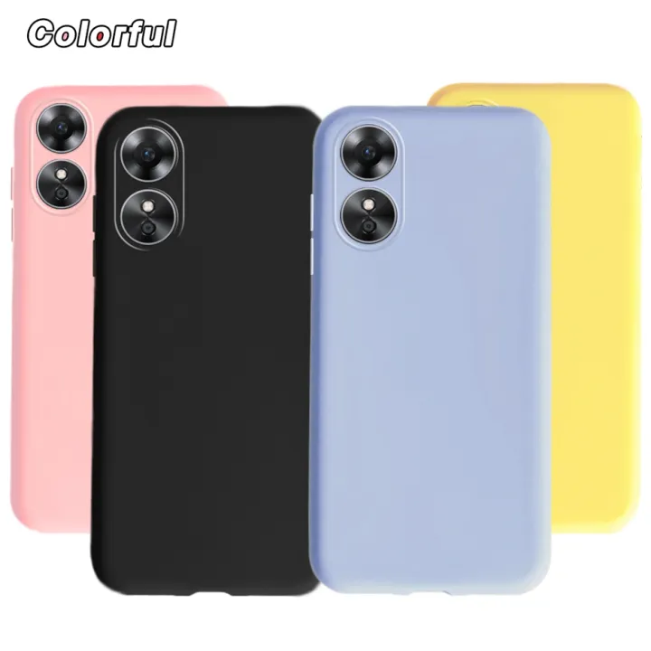 สำหรบ Oppo A17 Case CPH2477สไตล Macaron สซลโคนออนสำหรบ Oppo A17