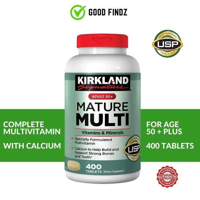 Kirkland Mature Multi Adult Plus Vitamins And Minerals Tablets