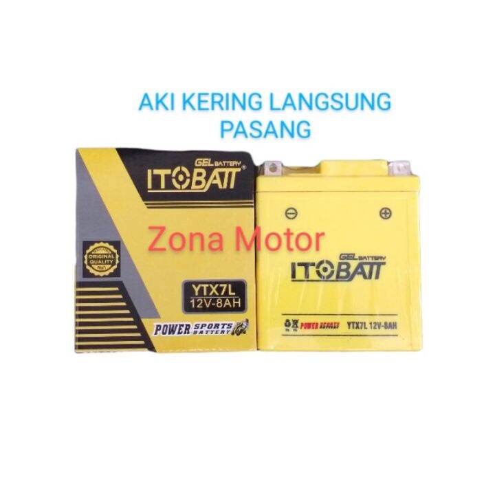 AKI MOTOR YAMAHA R25 MT25 8Ah 12v ITOBATT YTX7L AKI GEL Lazada Indonesia