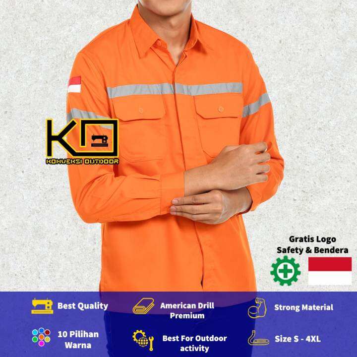 BAJU KEMEJA SAFETY WEARPACK K3 OUTDOOR PREMIUM LENGAN PANJANG Seragam