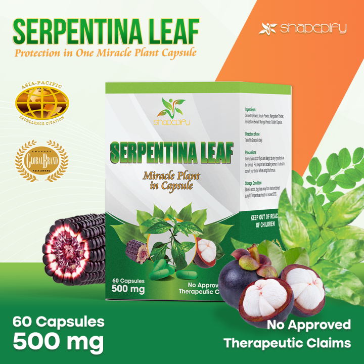 ORGNC Manila Official Miracle Serpentina Leaf Plant Capsule 500mg 60