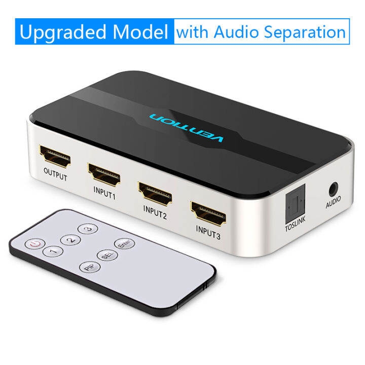 Vention HDMI Splitter Switch 5 Input 1 Output HDMI Switcher 5X1 3X1 For