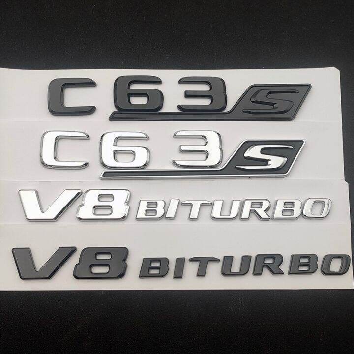 All D Abs Black Chrome Car Letters Logo Rear Trunk C S V Biturbo