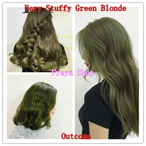 Very Stuffy Green Blonde Hair Color With Oxidant 12 22 Bob Keratin