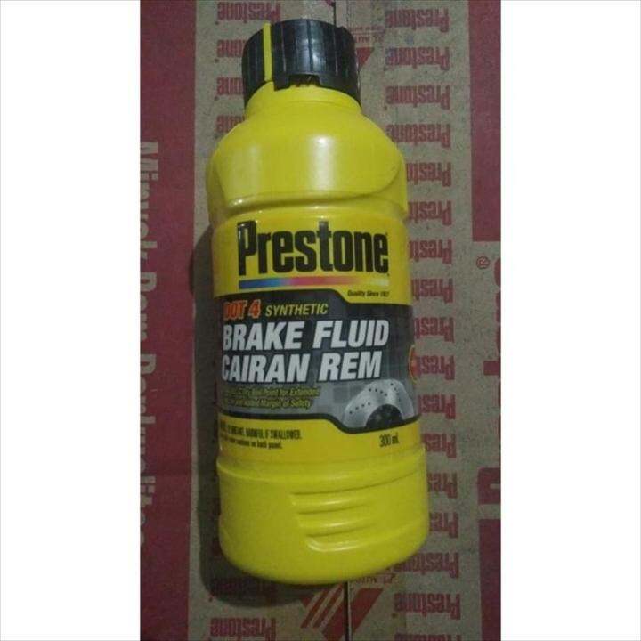 Minyak Cairan Rem Brake Fluid DOT 4 Prestone Merah Red 300 Ml Lazada