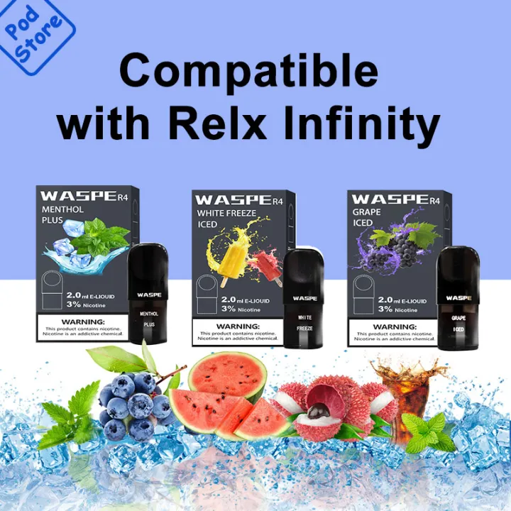 WASPE R4 Relx Infinity Pods Compatible With Relx Infinity And Essential