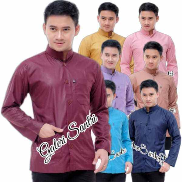 BAJU KOKO HAIBAH MODEL AMMU PRIA LENGAN PANJANG SANTRI PESANTREN BAJU