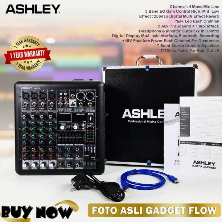 Mixer Ashley Smr Smr Original Usb Bluetooth Soundcard Recording