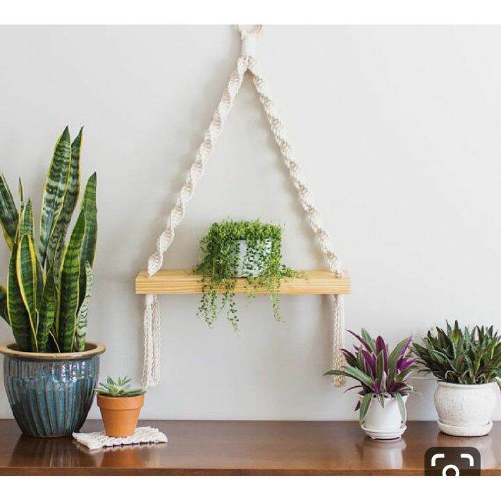 Macrame Ambalan Hiasan Dinding Macrame Hanging Shelf Macrame Rak