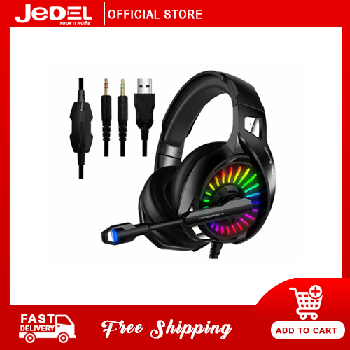 Jedel Gh Rgb Stereo Gaming Headset Braided Cable W Mic Usb Mm