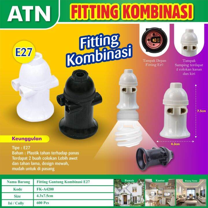 Fitting Lampu Gantung Kombinasi Baklite Tofuda Atn Lazada Indonesia