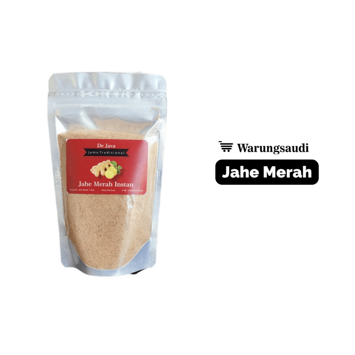 Jahe Merah Instan 100 250 Gram Jahe Merah De Java De Java Jamu