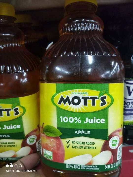 MOTTS APPLE JUICE DRINK ORIGINAL 1 9 L 100 Juice From Concentrate W