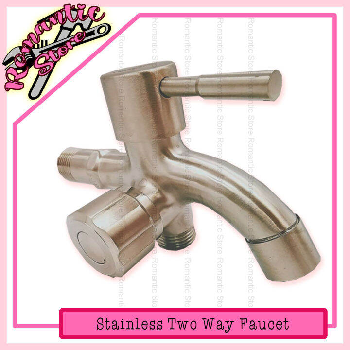 Sus Stainless Steel Two Way Valve Bibcock Faucet Lazada Ph