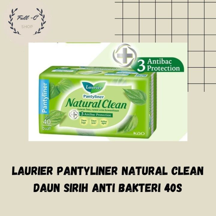 LAURIER Pantyliner Natural Clean Daun Sirih Anti Bakteri 40S Lazada