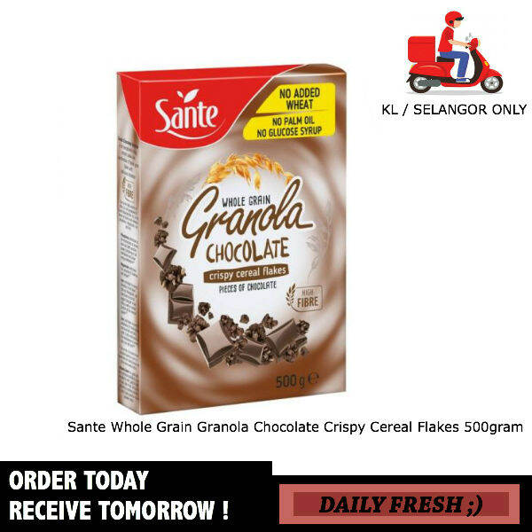 Sante Whole Grain Granola Chocolate Crispy Cereal Flakes 500gram High