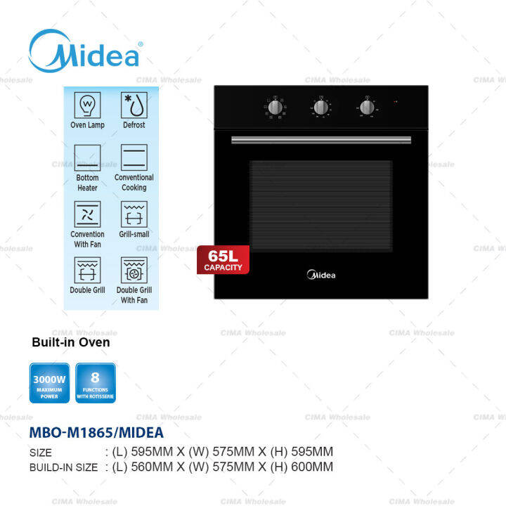 MIDEA MBO M1865 BUILT IN OVEN Lazada