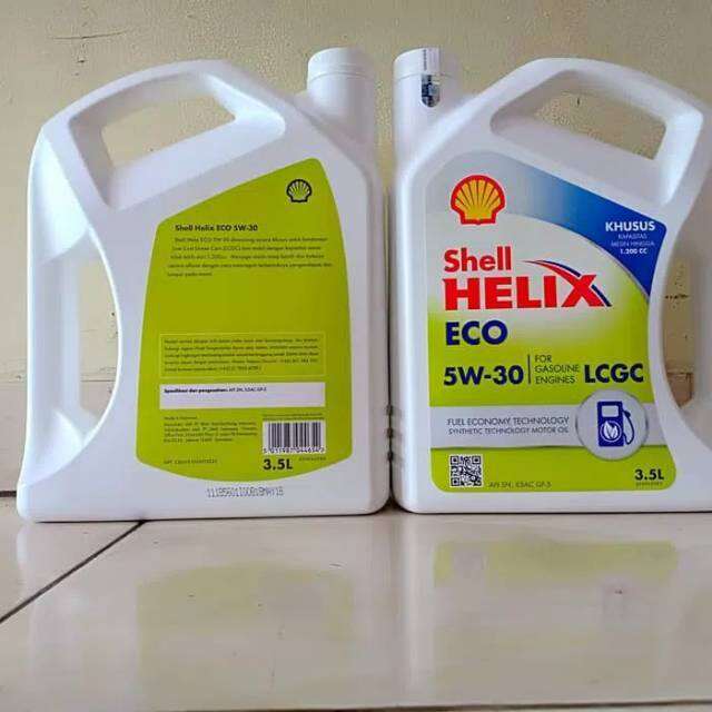 Oli Shell Helix Eco LCGC Sae 5W 30 3 5 Liter Api SN GF 5 Original