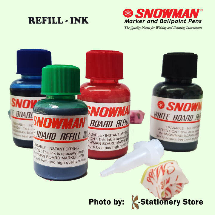 Tinta Spidol Whiteboard Snowman Wbi Hitam Biru Merah Hijau