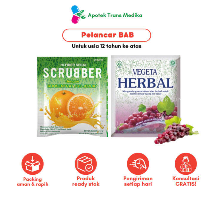 Vegeta Herbal Anggur Scrubber Jeruk Melancarkan Bab Lazada Indonesia