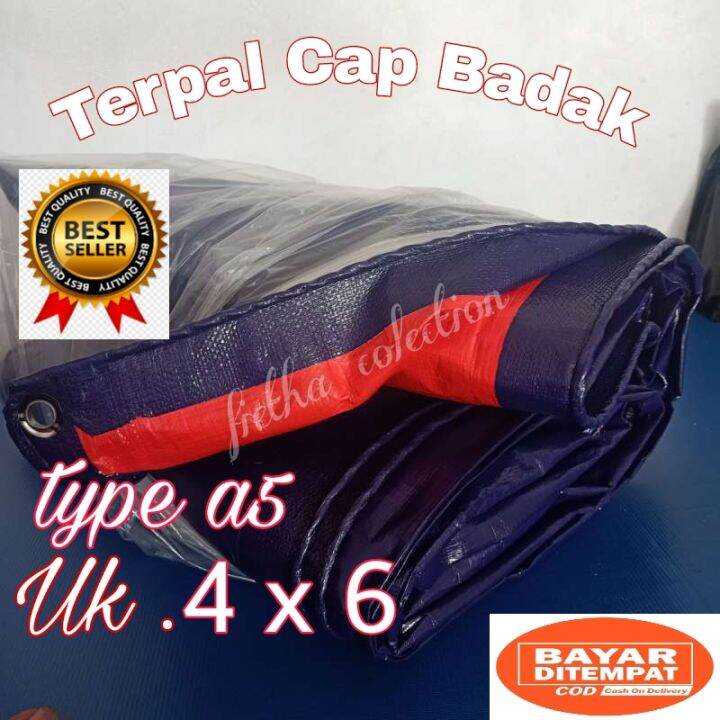 Terpal Plastik A Ukuran X X X Meter Merk Cap Badak Asli Bahan