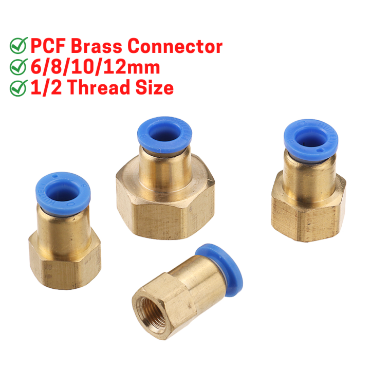 Female Thread Brass Pneumatic Connector Quick Joint Fitting Pcf