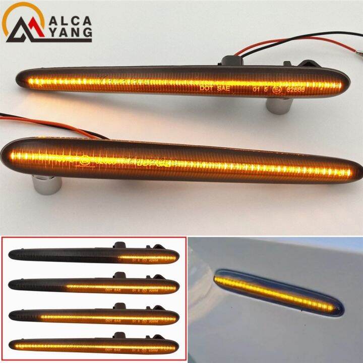 2Pcs LED Dynamic Side Marker Lights Arrow Turn Signal Blinker Lamps For