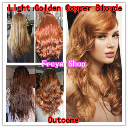 Light Golden Copper Blonde Hair Color With Oxidant 8 34 Bob Keratin