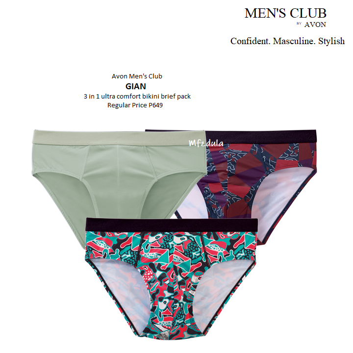 Avon Men S Club Gian In Ultra Comfort Bikini Brief Pack Lazada Ph