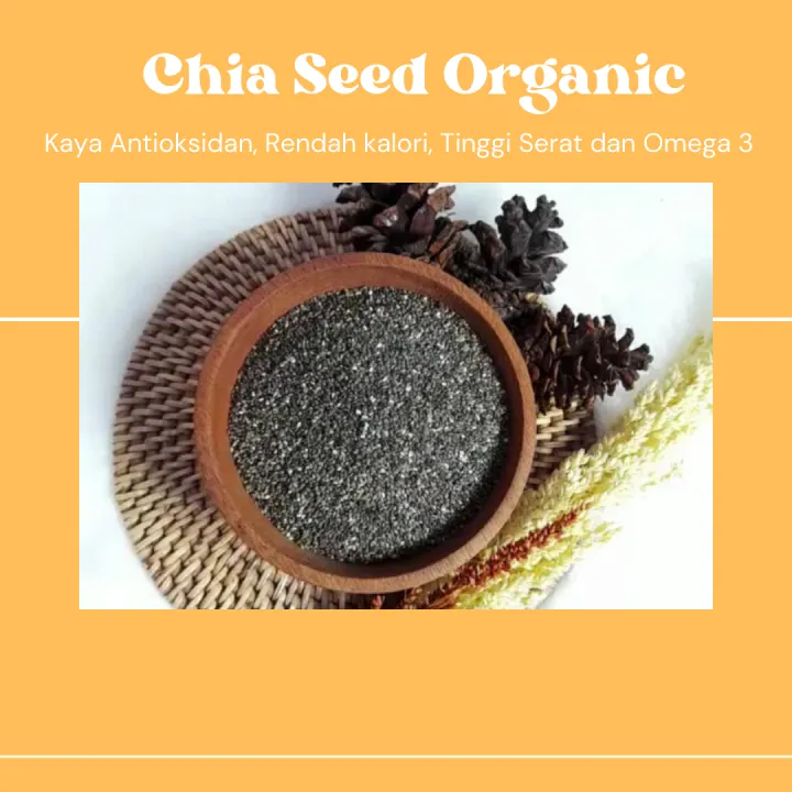 Chia Seed Organic 100gr Dari Mexico Kaya Akan Omega 3 Antioksidan