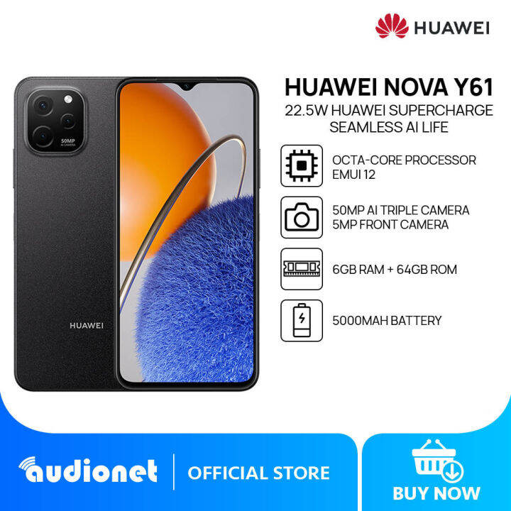 HUAWEI Nova Y61 Smartphone 6GB 64GB 50 MP AI Triple Camera 22