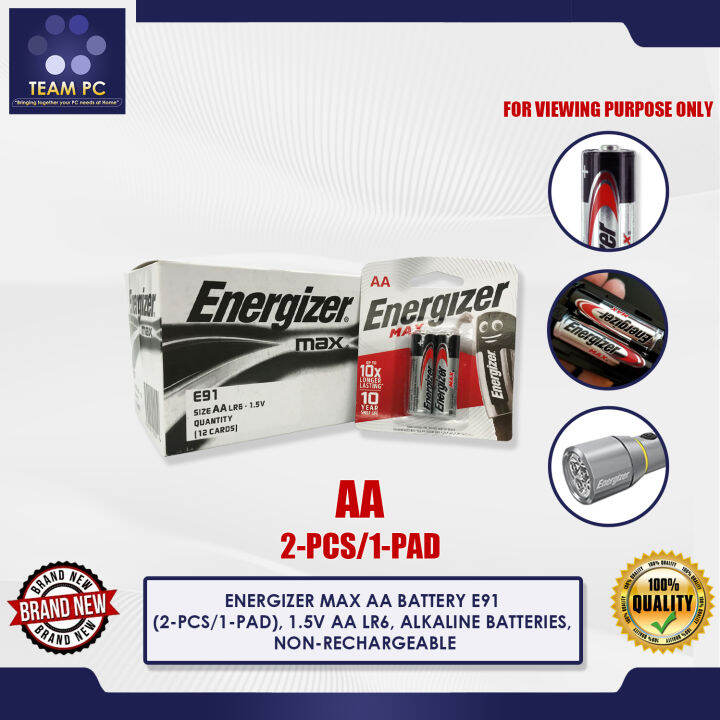 Energizer Max Aa Battery E Pcs Pad V Aa Lr Alkaline