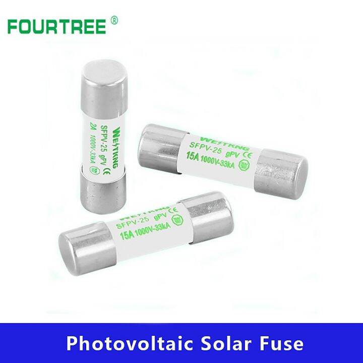 10pcs Pv Solar Fuse 1000v Dc 10 38mm 1a 3a 5a 10a 15a 20a 25a 30a For