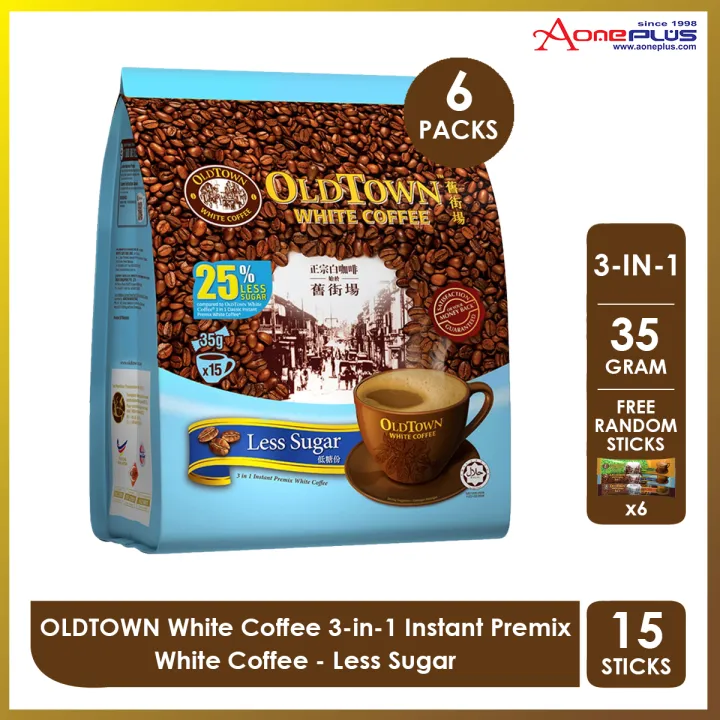 BUNDLE OF 6 OLDTOWN White Coffee 3 In 1 Instant Premix White Coffee