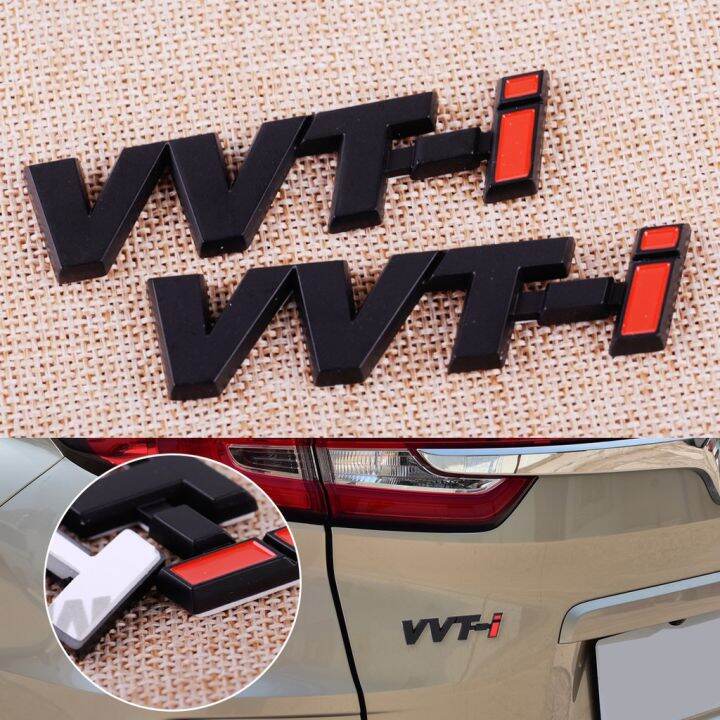 Vvti Vvt I Vvt I Black Red D Letters Toyota Logo Metal Emblem Badge